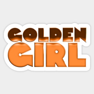 Golden Girl //// Retro 80s Aesthetic Sticker